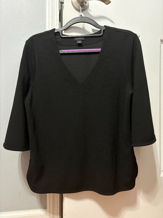 Ann Taylor Tops - Ann Taylor Basic Black Top Small